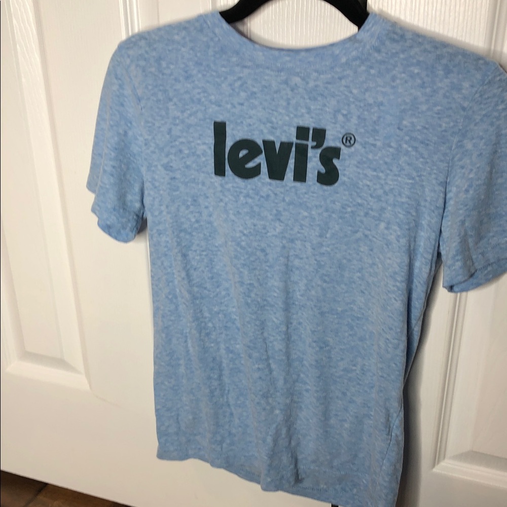 Levi's Heather Blue Tee with Logo, Boys Size Medium